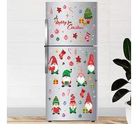 WALPLUS Christmas Combo Decorations Wall Stickers Merry Christmas with Cute Gnomes Wall Art Window Display Clings Display Decals Living Room Sale Clearance Home Living Room Bedroom DIY Gift