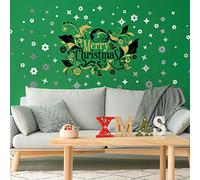 WALPLUS Christmas Decorations Wall Stickers - Festive Vinyl Decals for Home & Window Display - Reusable Xmas Stickers with Santa, Reindeer, Snowflakes - Removable Holiday Room Decor