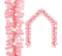 Walplus Christmas Garland With Led Lights 10 M Pink