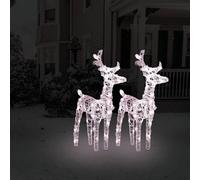 Walplus Christmas Reindeers 2 Pcs Warm White 80 Leds Acrylic