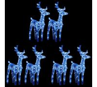 Walplus Christmas Reindeers 6 Pcs Blue 240 Leds Acrylic