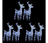 Walplus Christmas Reindeers 6 Pcs Cold White 240 Leds Acrylic