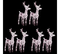 Walplus Christmas Reindeers 6 Pcs Warm White 240 Leds Acrylic