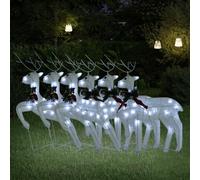 Walplus Christmas Reindeers 6 Pcs White 120 Leds