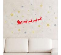 Walplus Christmas Seriessanta's Sleigh Wall Stickers Wall Art, Diy Art, Home Decorations, Decals