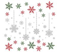 WALPLUS Christmas Wall Stickers - Festive Removable Decals for Windows & Walls - Self-Adhesive Holiday Decorations - Mixed Designs - Easy DIY Xmas Décor