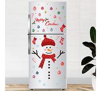WALPLUS Christmas Wall Stickers - Merry Christmas with Cute Snowman - Removable Window Clings & Wall Decals for Living Room, Bedroom, DIY Holiday Decor & Gift Ideas