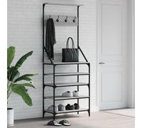 Walplus Clothes Rack With Shoe Storage Grey Sonoma 70X34X184 Cm
