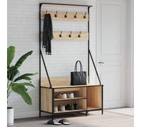 Walplus Clothes Rack With Shoe Storage Sonoma Oak 100X41X184 Cm