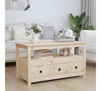 Walplus Coffee Table 102X49X55 Cm Solid Wood Pine