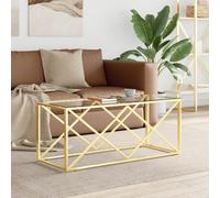 Walplus Coffee Table 110X45X45 Cm Stainless Steel And Glass
