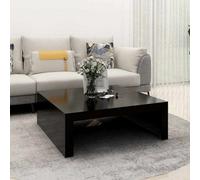 Walplus Coffee Table Black 100X100X35 Cm Engineered Wood
