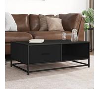 Walplus Coffee Table Black 90X57X35 Cm Engineered Wood And Metal