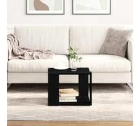 Walplus Coffee Table Black Oak 40 X 40 X 30 Cm Engineered Wood