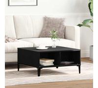 Walplus Coffee Table Black Oak 60 X 60 X 30 Cm Engineered Wood