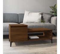 Walplus Coffee Table Brown Oak 100X50X45 Cm Engineered Wood