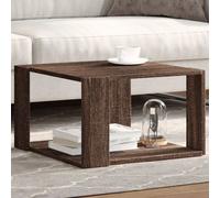 Walplus Coffee Table Brown Oak 51.5X51.5X30 Cm Engineered Wood