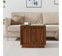 Walplus Coffee Table Brown Oak 51X50X44 Cm Engineered Wood