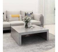 Walplus Coffee Table Concrete Grey 100X100X35 Cm Engineered Wood