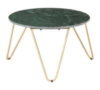 Walplus Coffee Table Green 65X65X42 Cm Real Stone With Marble Texture