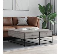 Walplus Coffee Table Grey Sonoma 100X99X40 Cm Engineered Wood
