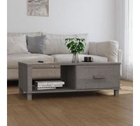 Walplus Coffee Table Hamar Light Grey 100X55X35 Cm Solid Wood Pine