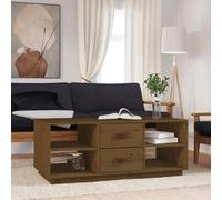 Walplus Coffee Table Honey Brown 100X50X41 Cm Solid Wood Pine