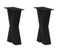 Walplus Coffee Table Legs X-Shaped 2 Pcs Black 28X(42-43) Cm Steel