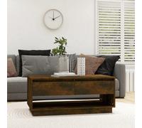 Walplus Coffee Table Smoked Oak 102.5X55X44 Cm Engineered Wood