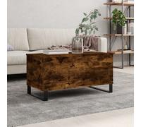 Walplus Coffee Table Smoked Oak 90X44.5X45 Cm Engineered Wood