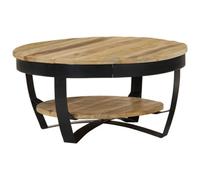 Walplus Coffee Table Solid Rough Mango Wood 65X32 Cm