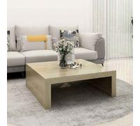 Walplus Coffee Table Sonoma Oak 100X100X35 Cm Engineered Wood