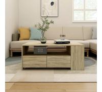 Walplus Coffee Table Sonoma Oak 102X55X42 Cm Engineered Wood