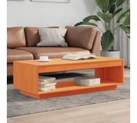 Walplus Coffee Table Wax Brown 110X50X33.5 Cm Solid Wood Pine