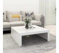 Walplus Coffee Table White 100X100X35 Cm Engineered Wood