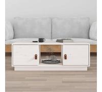Walplus Coffee Table White 100X50X35 Cm Solid Wood Pine
