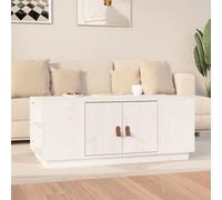 Walplus Coffee Table White 100X50X41 Cm Solid Wood Pine