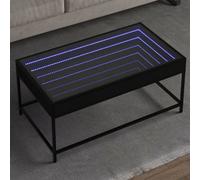 Walplus Coffee Table With Infinity Led Black 90X50X41 Cm