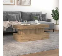 Walplus Coffee Table With Led Lights Artisian Oak 90X50X40 Cm