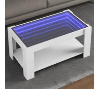 Walplus Coffee Table With Led White 93X53X45 Cm Engineered Wood