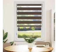 Walplus Coffee Zebra Blind 80 X 175 Cm - Light Filtering Roller Blind With Hardware