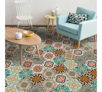 Walplus Colourful Turkish Hexagon Floor Tiles Stickers, Home Decorations Diy Art
