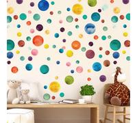 WALPLUS Colourful Watercolour Dots Wall Stickers for Kids Rooms - Nursery, Bedroom, Playroom Decor