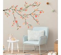 Walplus Combo Adult - Delicate Peach Branch Wall Stickers - 2 Pack