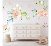 Walplus Combo Adult - Oversized Watercolour Flowers Wall Sticker - 2 Pack