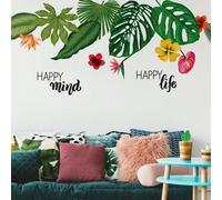 Walplus Combo Adult- Summer Vibes Tropical Flowers Wall Stickers 52Pcs