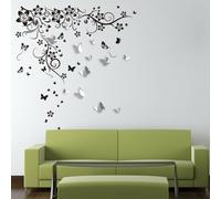 Walplus Combo Adultcom - New Huge Butterfly Vine Wall Sticker - Walplus 3D Mirror Butterflies