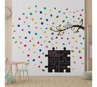 Walplus Combo Kids Wall Sticker - Chalkboard Puzzle With Sleeping Koala And Dots Pvc
