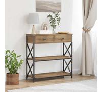 Walplus Console Table With Drawer Artisan Oak 75 X 28 X 75 Cm