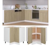 Walplus Corner Bottom Cabinet Lyon Sonoma Oak 75.5X75.5X81.5 Cm Engineered Wood